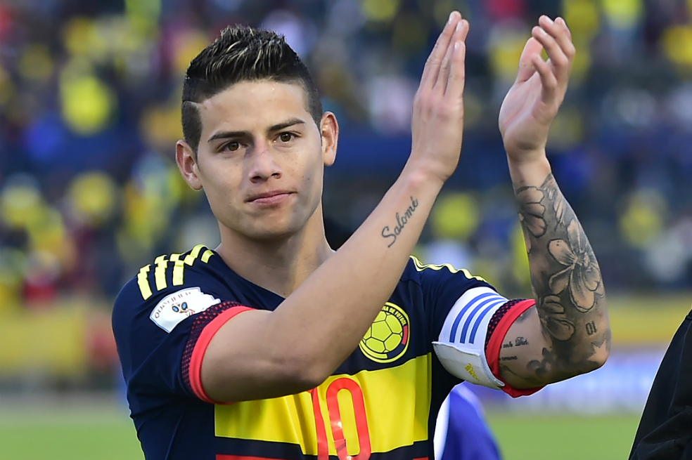 James Rodríguez, capitán de la selección Colombia. / AFP