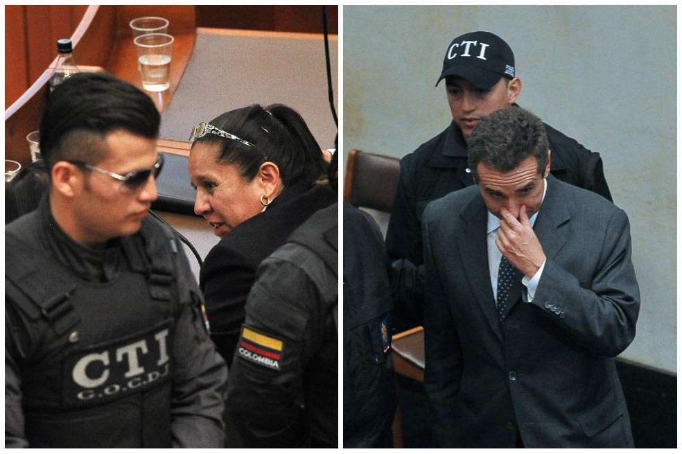 María del Pilar Hurtado, exdirectora del DAS, y Bernardo Moreno, exsecretario de la Presidencia, condenados por la Corte Suprema./Luis Ángel - El Espectador