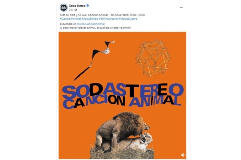 “Canción animal” de Soda Stereo cumple 30 años