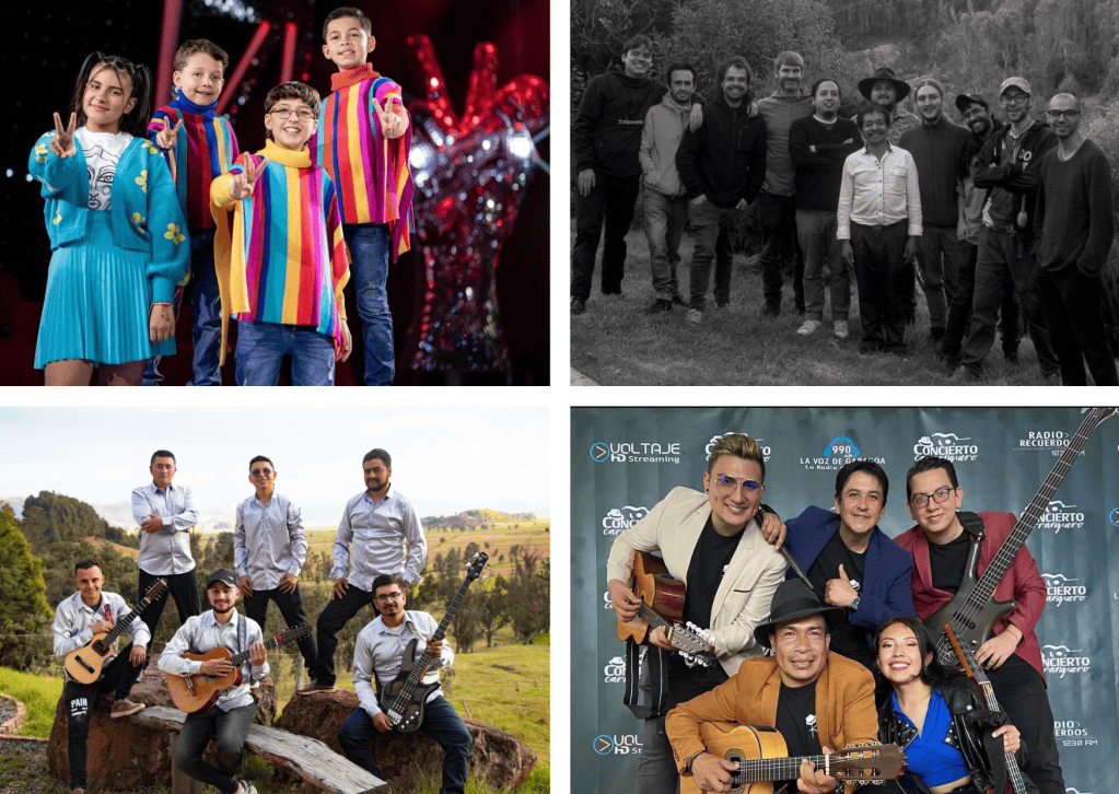El Cachano y Los Frailejónicos, Labranz, Rosebel y Los Paisanos, y Carranga Kids, son algunos de los participantes del Festival Convite Cuna Carranguera, quienes representan diversas expresiones de la música campesina en Colombia.