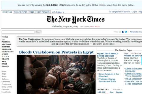 New York Times niega ciberataque tras ‘apagón’ de su sitio web
