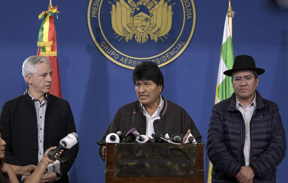 Tras una dura jornada de protestas y el pronunciamiento de la OEA, el presidente Evo Morales convocó a una nueva jornada electoral en Bolivia / AFP/Presidencia de Bolivia