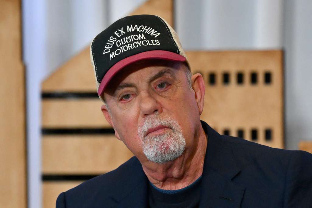 (FILES) Singer Billy Joel announces the end of his residency at Madison Square Garden in 2024 during a press conference on June 1, 2023, in New York.