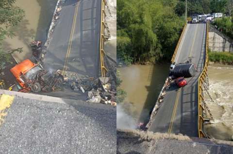 Dos muertos y 15 heridos dejó el desplome del puente sobre el río La Vieja