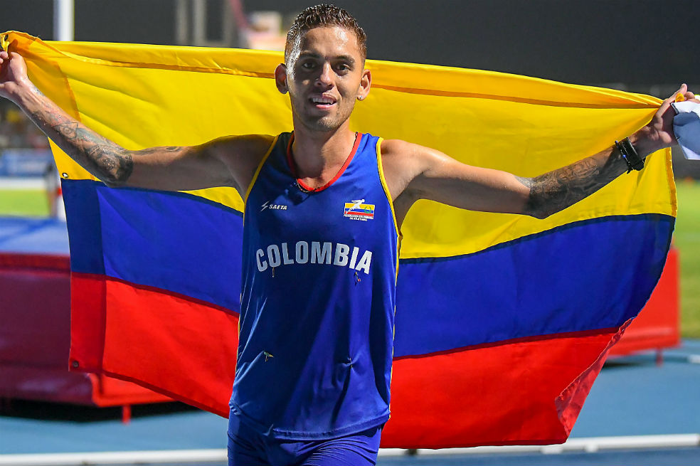 Gerald Giraldo campeón de los 3.000 metros vallas. / AFP