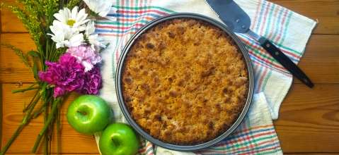 Una receta para no perder de vista: “pie” de manzana casero