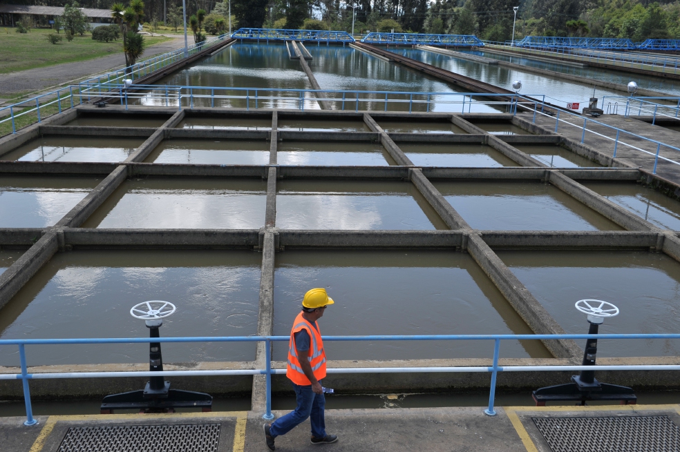 La planta procesa el agua de la cuenca media del río Bogotá antes de entrar a la capital. / Gustavo Torrijos - El Espectador
