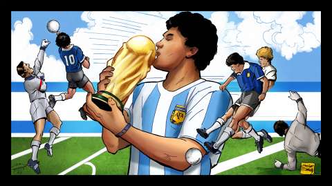 Creador argentino lanza colección de arte NFT en honor a Maradona