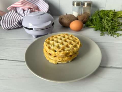 Receta para disfrutar: waffle de tortilla de papa