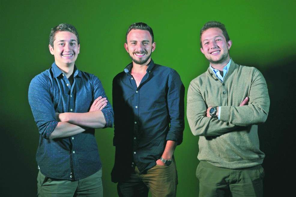 Julio Alviz, Daniel Garzón y Federico Plarin, creadores de Booklick. / Óscar Pérez