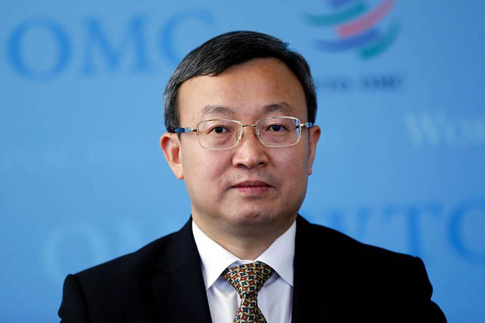 Viceministro de comercio de China, Wang Shouwen, en las oficinas de la Organización Mundial del Comercio (OMC). / Bloomberg