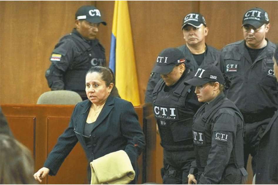 Después de cuatro años en Panamá, María del Pilar Hurtado hizo su primera aparición pública en Colombia durante la audiencia en que el Tribunal Superior de Bogotá legalizó su captura. Luis Ángel