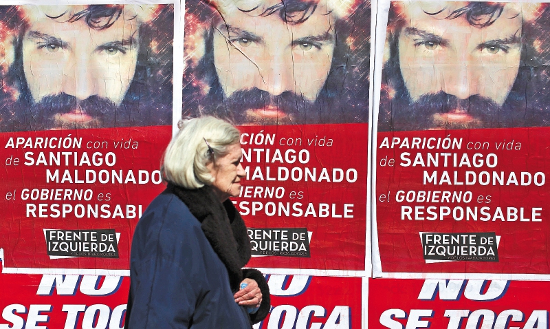Santiago Maldonado se ha convertido en el símbolo de las desapariciones forzadas en Argentina. / EFE