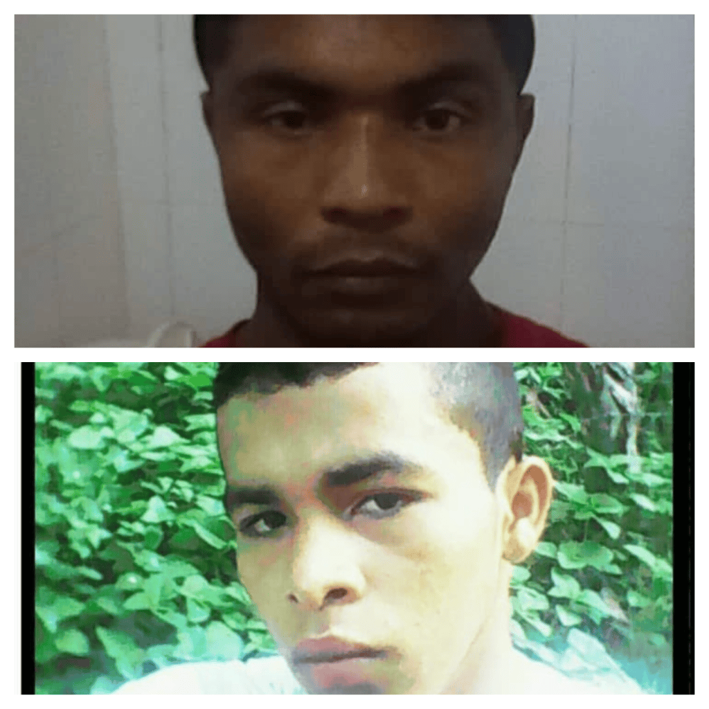 Franklin Caballero Blanco (abajo) y Víctor Mojica (arriba).