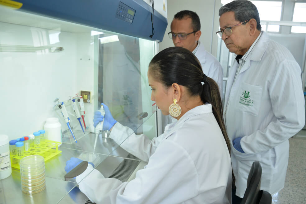 Integrantes del grupo de investigación en genética de Unisimón, quienes lideraron un estudio pionero en Colombia sobre el riesgo de contraer cáncer en ocupaciones expuestas a emisiones de diésel.  / Cortesía