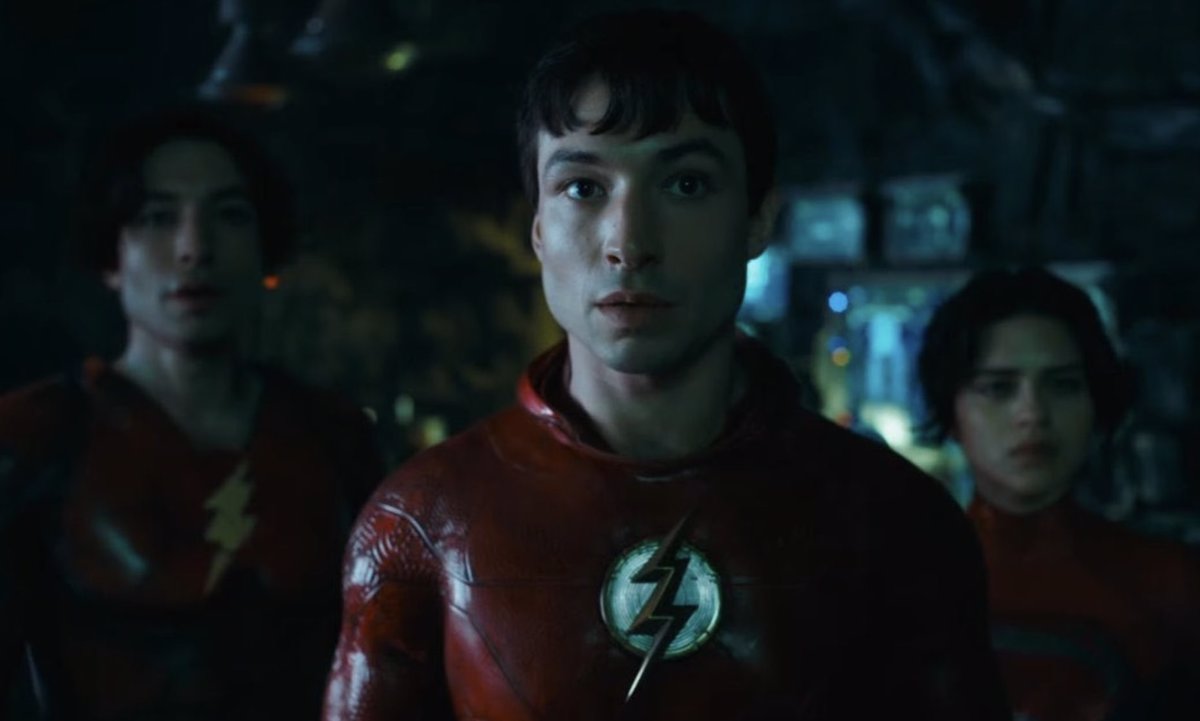 Ezra Miller en su interpretación del rol principal en la película "The Flash".