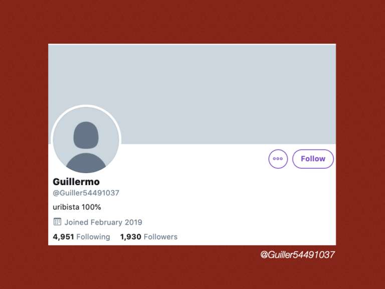 A continuación, algunas las cuentas de Twitter que participaron en alguno de los siete hashtags en contra de la JEP, y que tras las dos pruebas para comprobar si son bots, tienen una probabilidad superior al 82 % de ser una cuenta automatizada.