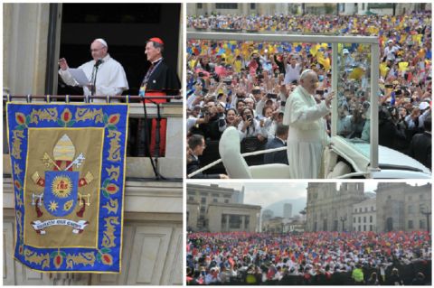 En imágenes: así fue la mañana del papa Francisco en Bogotá