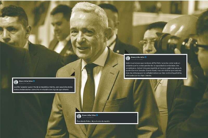 Los trinos del expresidente Uribe en choque con el presidente Petro