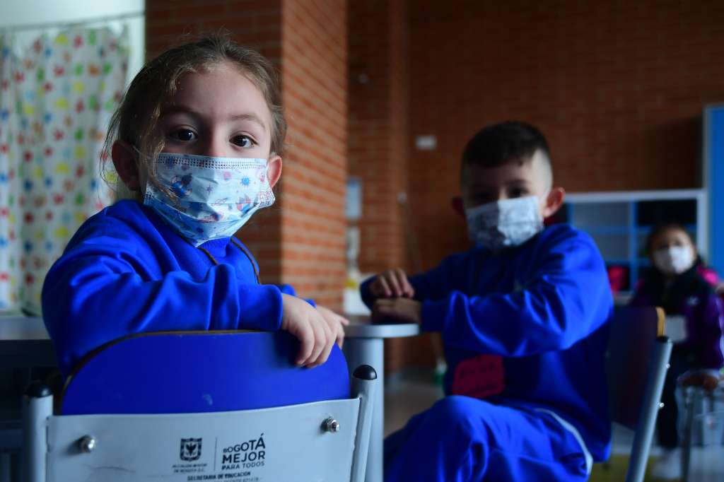 Regreso a clases en los colegios de públicos de Bogotá durante la pandemia del Covid-19 que contó con la asistencia de la alcaldesa Claudia López
