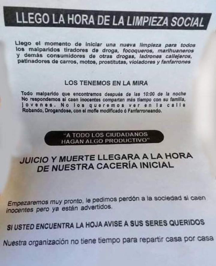 Para algunos miembros de la comunidad, este tipo de mensajes guardan algún tipo de relación con el hallazgo de la persona desmembrada en la noche del pasado lunes en varias bolsas que contenían partes de un cuerpo sobre la carrera 77a con calle 65h.