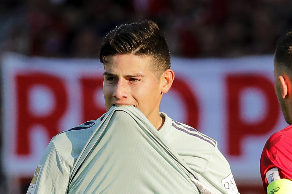 El colombiano James Rodríguez, durante el partido de este sábado entre Friburgo y Bayern Múnich. / EFE