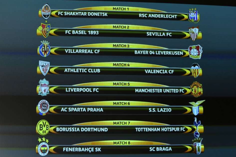 Así quedaron las llaves de octavos de final de la UEFA Europa League. / AFP