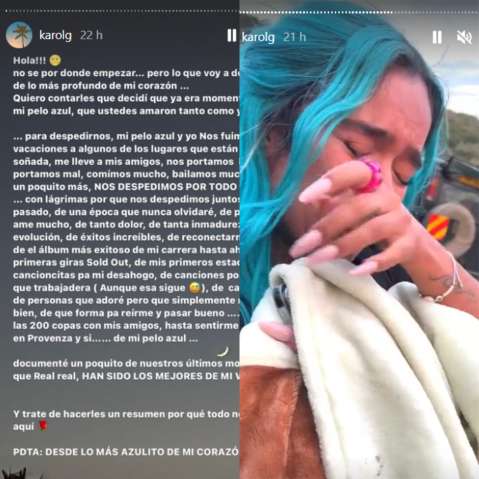 Karol G revela las razones por las que le dice adiós a su cabello azul