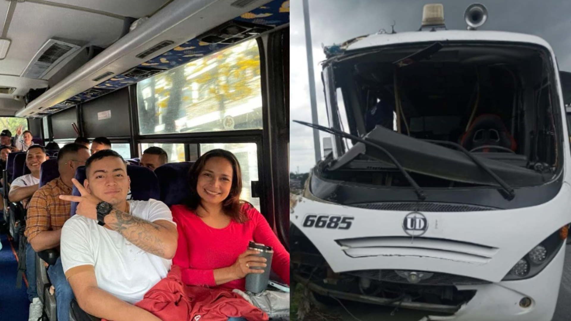 El conductor del bus intentó frenar el vehículo chocándolo contra el puente helicoidal.