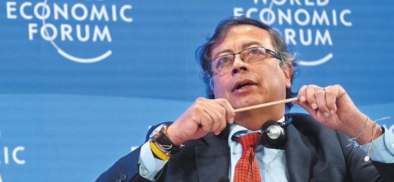 El presidente Gustavo Petro durante el Foro Económico Mundial en Davos. / SIG