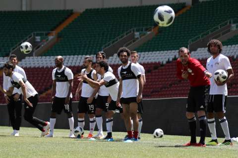 Salah volvió a entrenar con Egipto