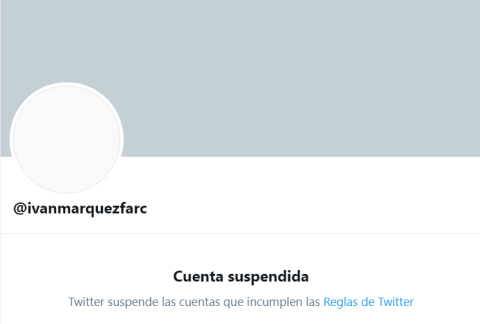 Twitter suspende cuentas de Iván Márquez, Santrich y Segunda Marquetalia