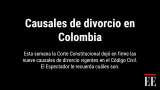 Los nueve motivos por los que se puede divorciar en Colombia