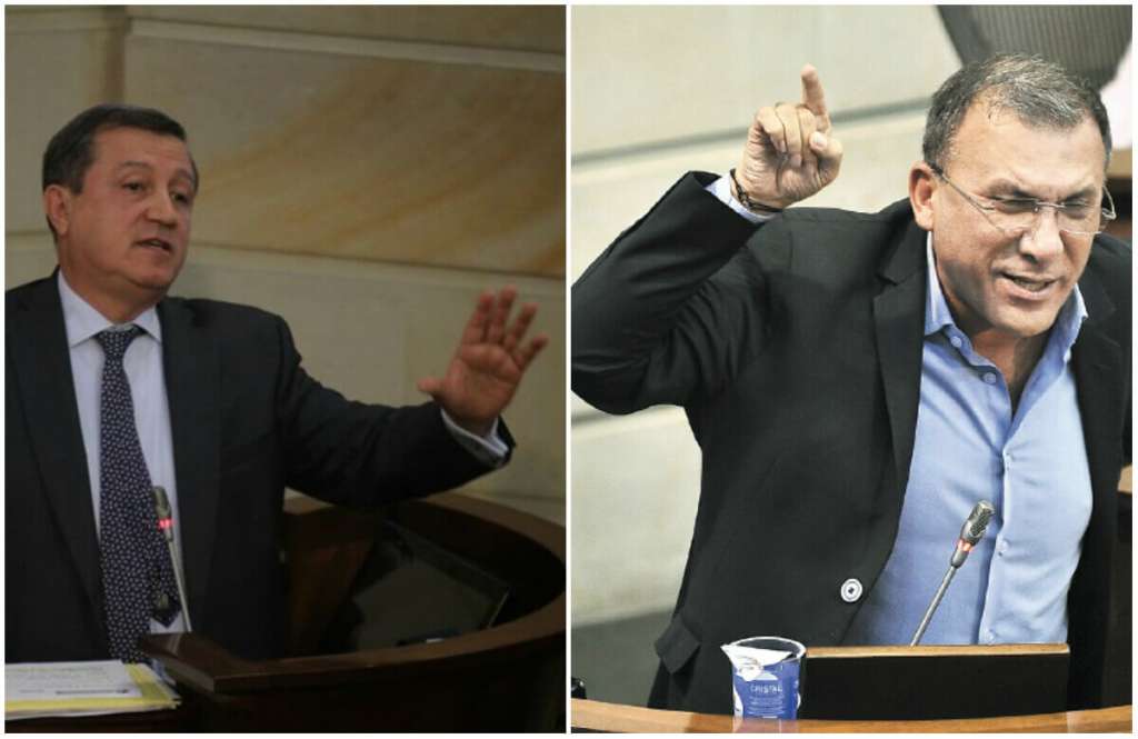 El presidente del Senado, Ernesto Macías, y el senador Roy Barreras.  / Archivo-El Espectador