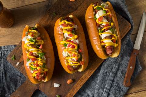 Pan de papa para perros calientes