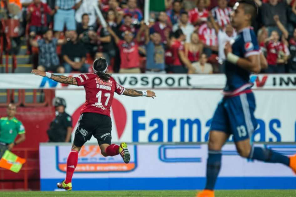 Dayro Moreno llegó a 22 goles con el Tijuana y se convirtió en el máximo goleador del equipo. Foto: xolos.com.mx