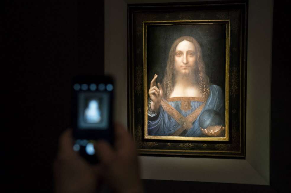 El "Salvator Mundi" de Leonardo da Vinci, subastado por 450 millones de dólares en 2017 / AFP