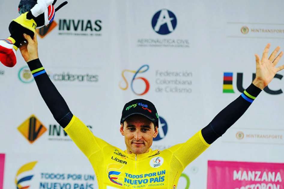 Óscar Sevilla, líder de la Vuelta a Colombia. Foto: EPM UNE