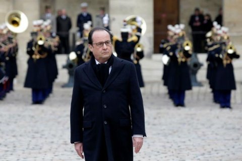 Francia no cederá al miedo ni al odio: Hollande en homenaje a víctimas de atentados de París