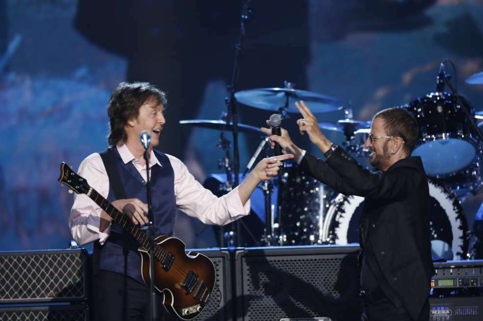 Paul McCartney y Ringo Starr durante su presentación en la pasada entrega de los Premios Grammy.  / Cortesía