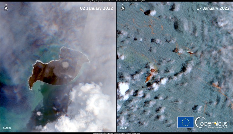 El volcán Hunga Tonga habría ayudado a limpiar parte del metano que liberó