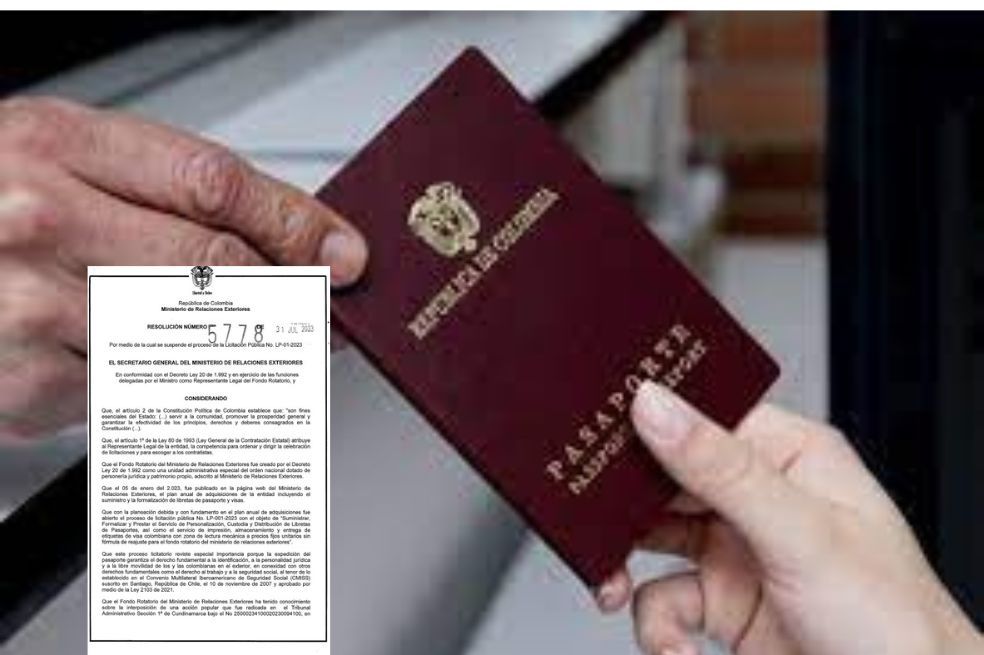El contrato de pasaportes se iba a licitar el 1° de agosto, pero el proceso fue suspendido un día antes.