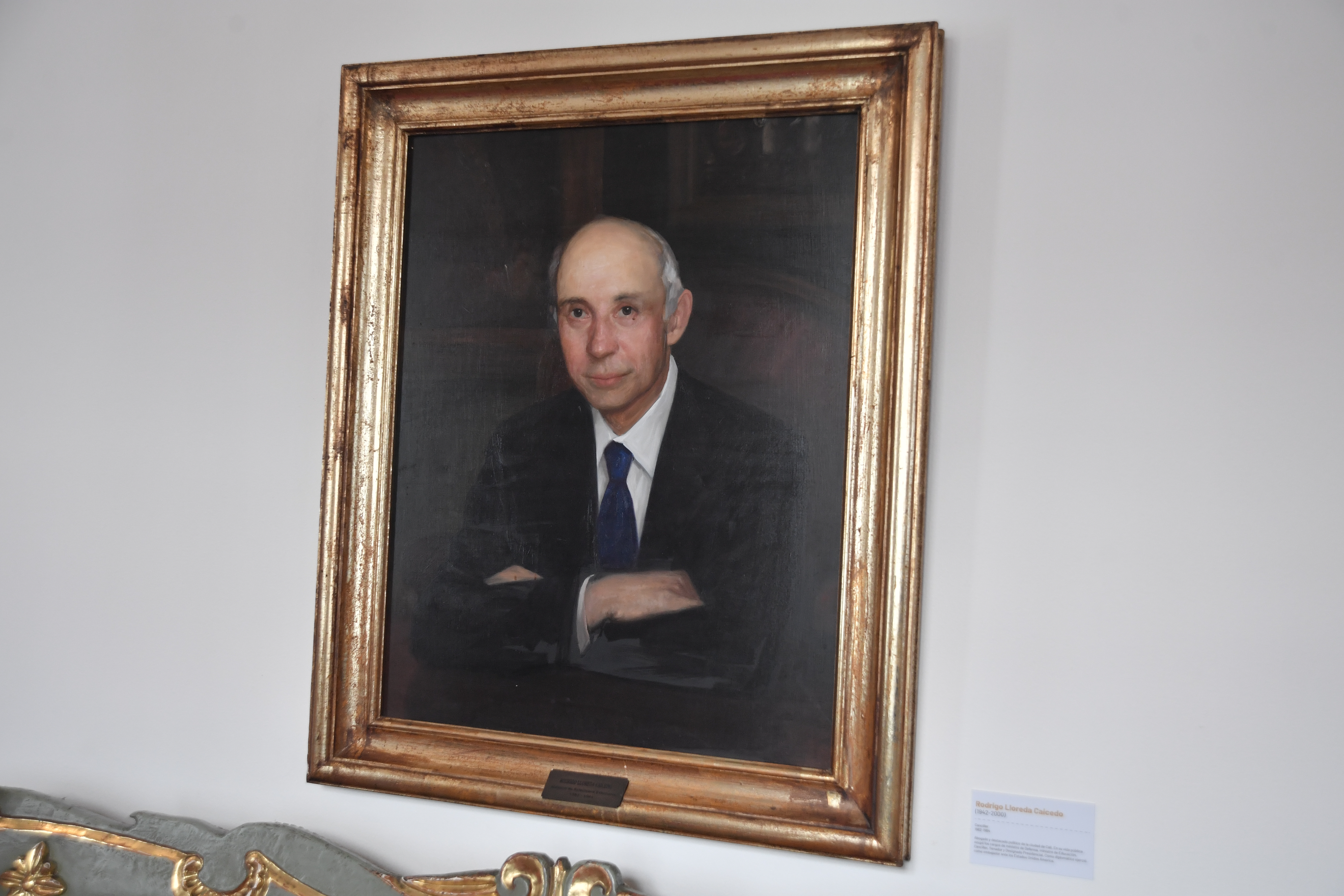 Retrato de este político colombiano, ubicado en el Palacio de San Carlos, edificio sede del Ministerio de Relaciones Exteriores.