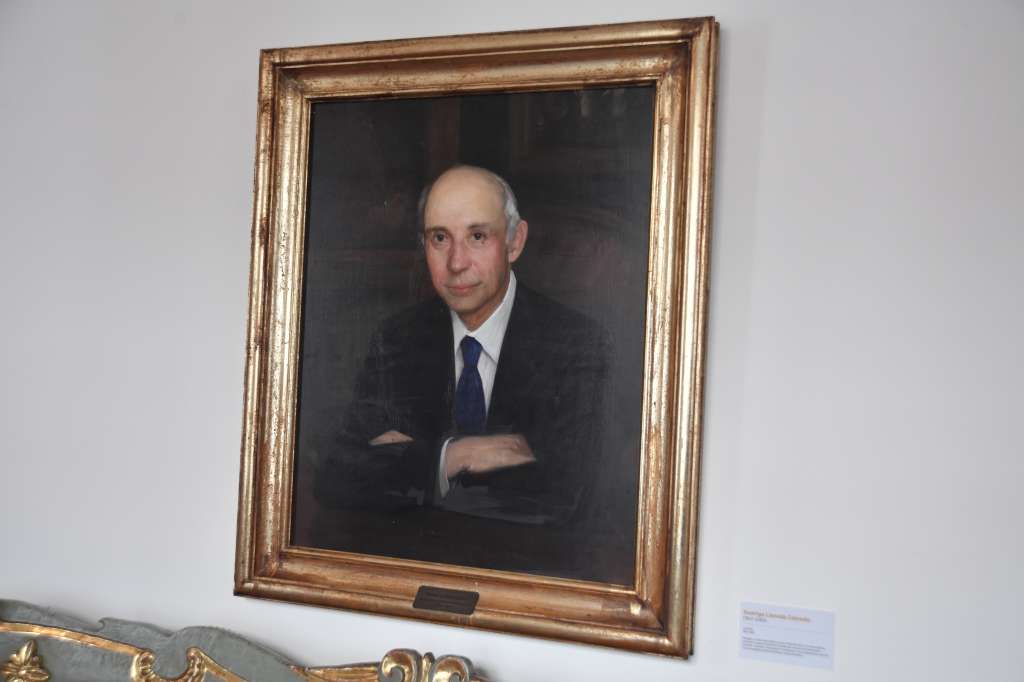 Retrato de este político colombiano, ubicado en el Palacio de San Carlos, edificio sede del Ministerio de Relaciones Exteriores.
