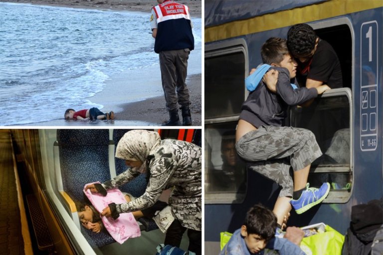 El desesperado intento de los refugiados por llegar al continente europeo