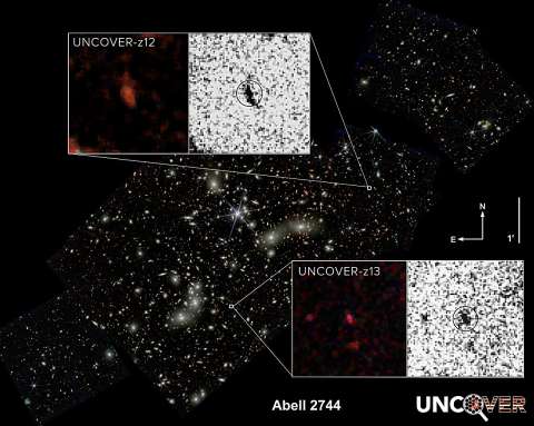 Telescopio James Webb descubrió dos de las galaxias más distantes hasta hoy