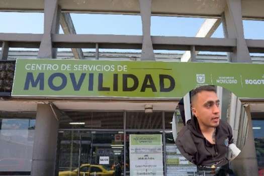 Motero se encadenó al Centros de Servicios de Movilidad de la Calle 13