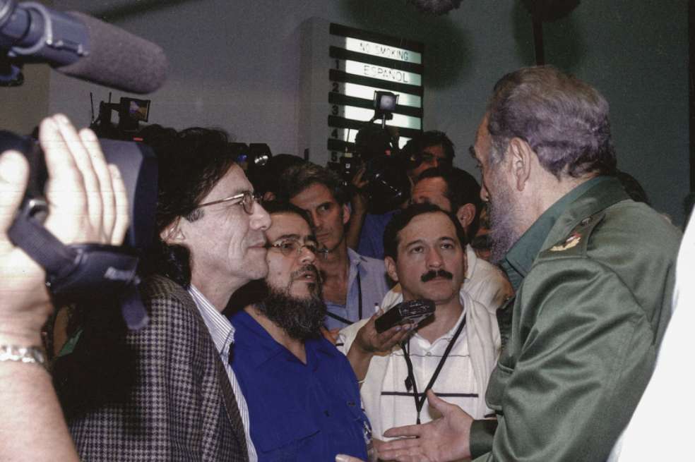 'Felipe Torres' y 'Francisco Galán', voceros del Eln con Fidel Castro / Archivo El Espectador.