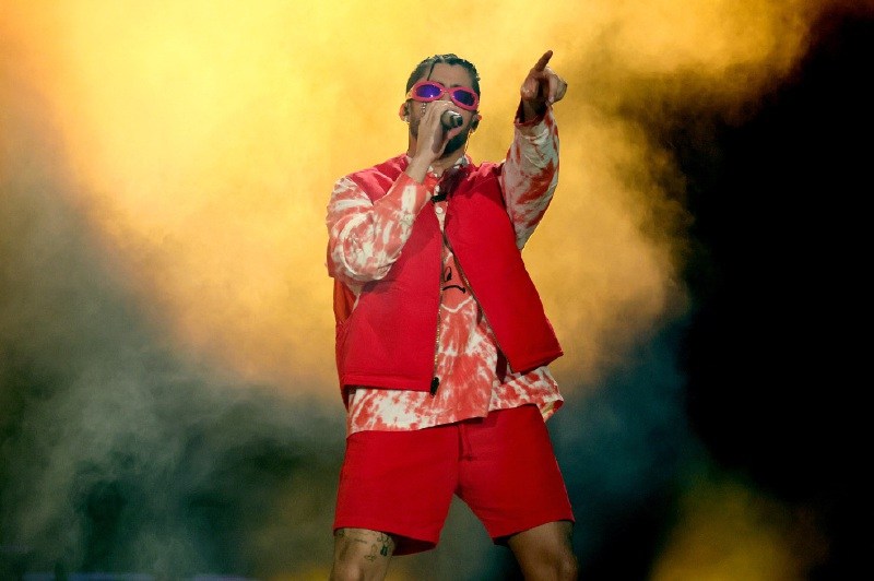 PHILADELPHIA, PENNSYLVANIA - SEPTEMBER 04: Bad Bunny performs onstage during 2022 Made In America at Benjamin Franklin Parkway on September 04, 2022 in Philadelphia, Pennsylvania. (Photo by Theo Wargo/Getty Images for Roc Nation)