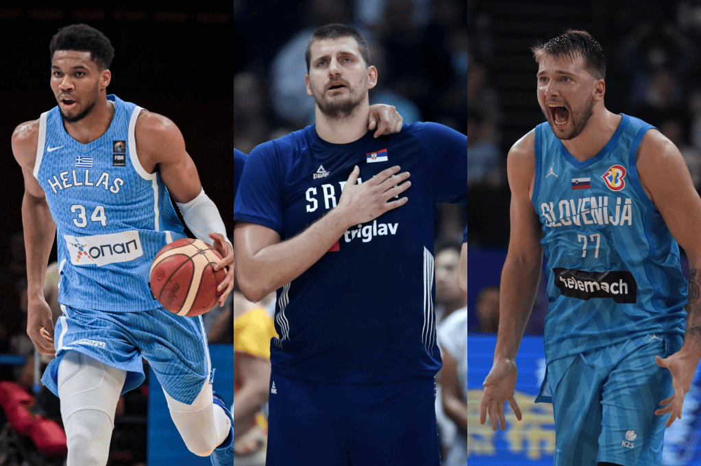 Antetokounmpo lidera a Grecia, Jokic a Serbia y Doncic a Eslovenia. Se juntarán en el campeonato tres de los mejores basquetbolistas del mundo.